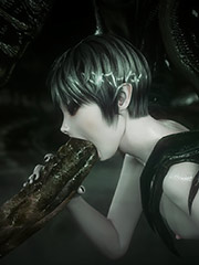 Alien creatures gangbang a pretty girl - 3D monster by Vaesark