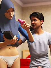 Make your big sister feel even better - Valentine 3 by Losekontrol (Hijab 3DX)